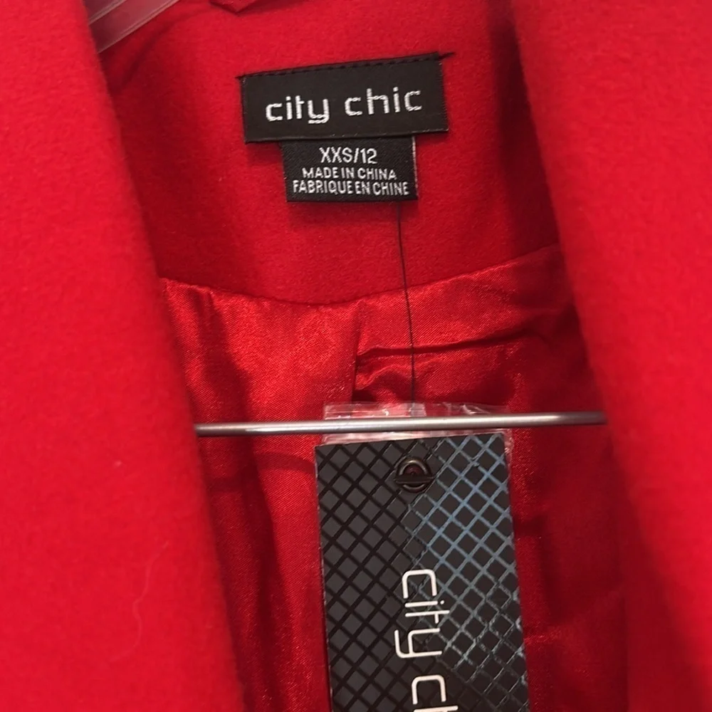 City Chic women’s size 12 jacket red